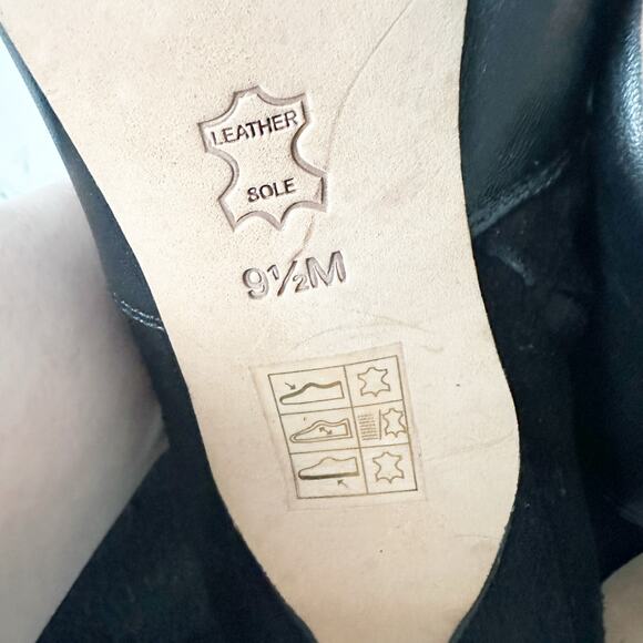 Tory Burch Georgina Suede Leather Black Knee High Heeled Boots Women’s Size 9.5 - Picture 14 of 15